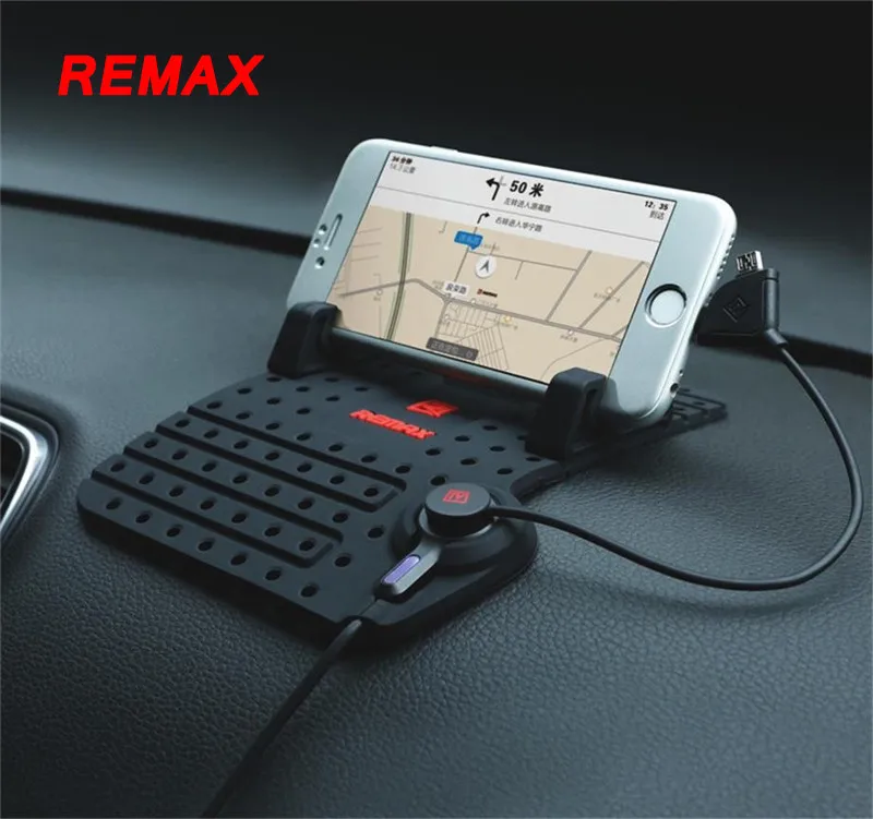 Remax Universal Mobile Phone Holder USB Fast charging car Stand Adjustable Bracket Connector Magnetic for iPhone & Android GPS