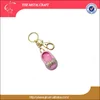 pink baby shoes keyring newborn baby souvenir customized golden key holder little crystal infant shoe keychain