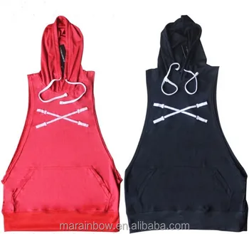 polyester sleeveless hoodie