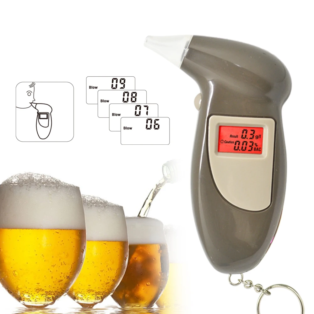 Portable Digital Breathalyzer Detector Machine Alcohol Tester For
