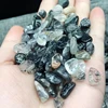 High Quality Black Hair Quartz Tumbled Stone Rutilated Crystal Gravel For Jewelry Making