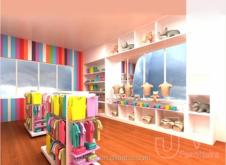 Customized Colorful Funny Baby Clothes Display Stand For Kids Clothes