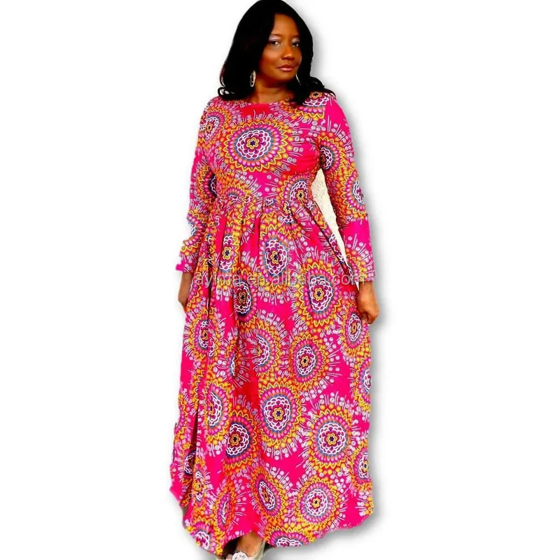 Oem African Dress Styles For Weddings Wholesale Women Long Sleeve Maxi ...