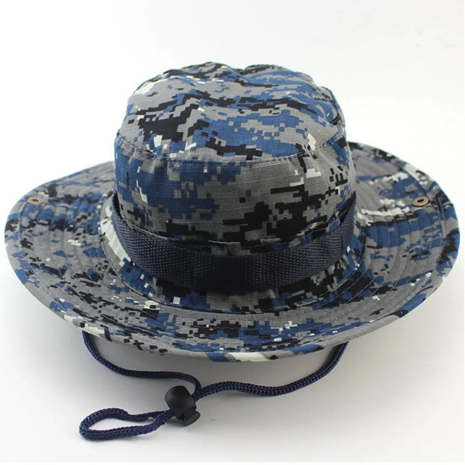 Blue Camo Wholesale Bucket Hats Camouflage Blank Bucket Hat Buy Blue