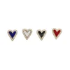 valentines's gift lover gift cute lovely heart stud earring colorful enamel heart studs