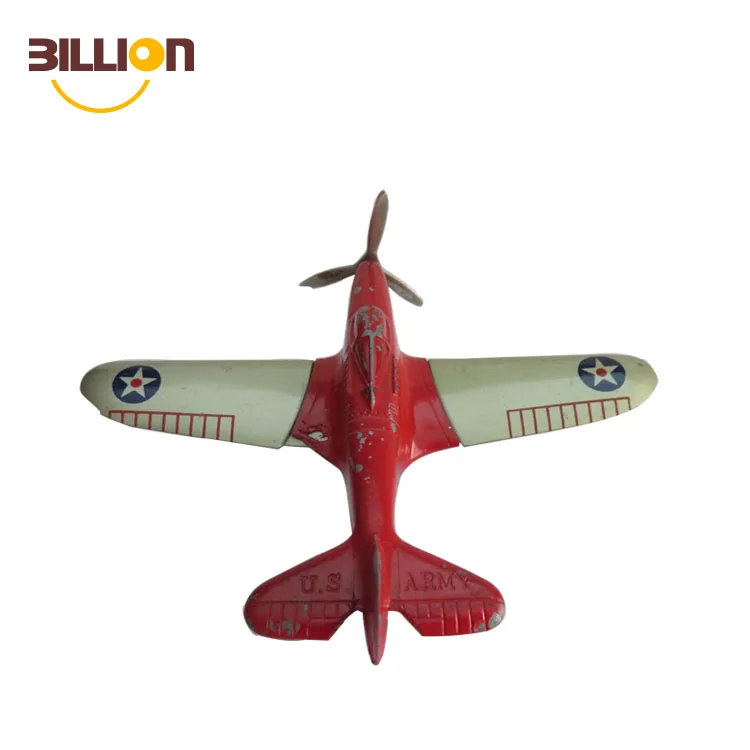 Vintage Old Style Rustic Plane Model Metal Aircraft Airplane Vintage Old Style Rustic Plane Model