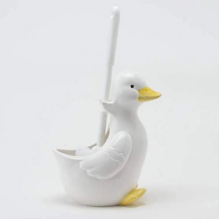 duck toilet brush holder