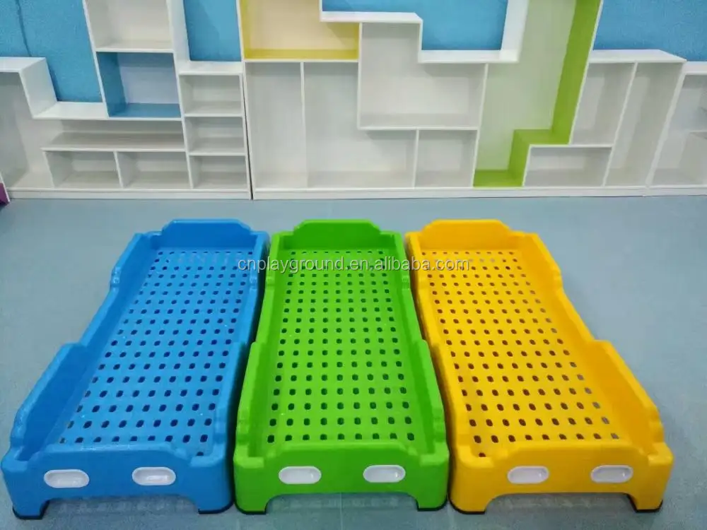 New Plastic Children Bed Design Daycare Beds Baby Cots Stackable Bed Pictures Daycare Cots (a
