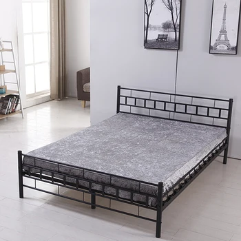 target black metal bed