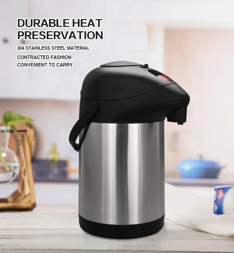 Thermos Airpot Beverage Dispenser 4l Stainless Steel Thermal Coffee