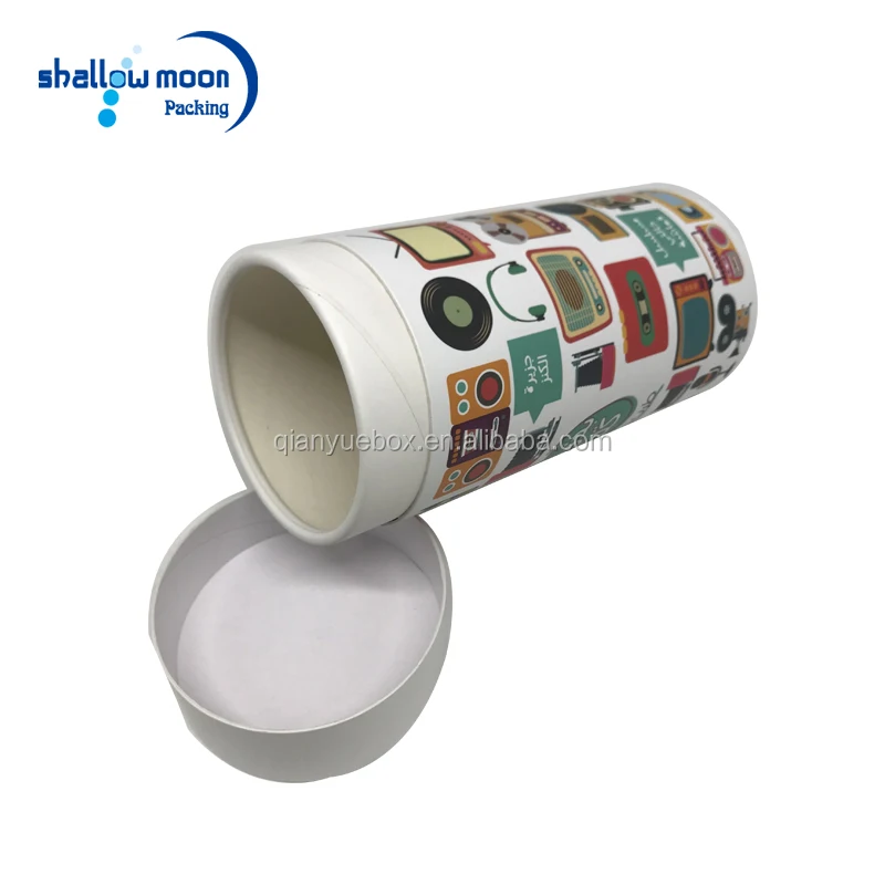 Round Kraft Postal Mailing Packaging Paper Tube With Plastic Caps
