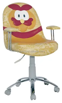 Vintage Leather Cartoon Chairs With Wheels Children Computer