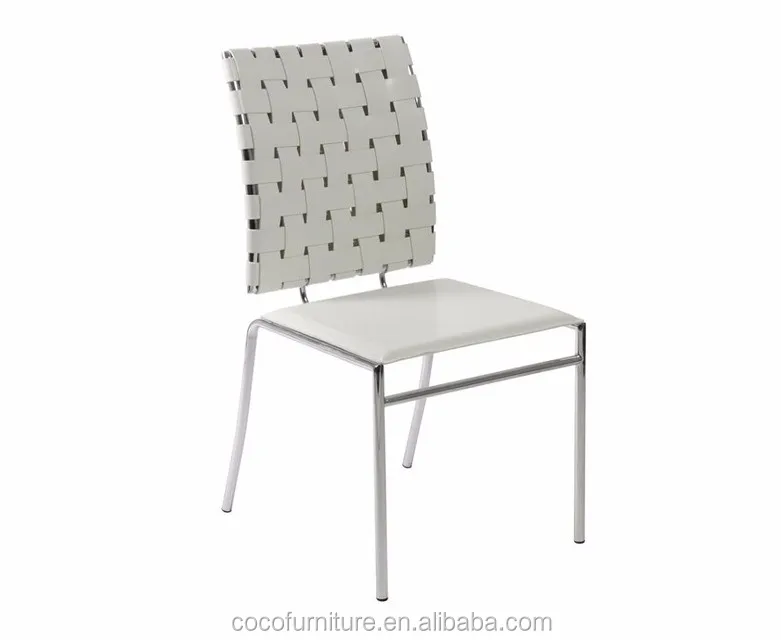 Micro Leather Straps Dining Chair 96012 Italian Micro Leather Straps Dining Chair 96012
