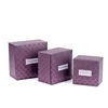 2019 new customer's logo customized special paper gift jewelry box storage purple box for packaging