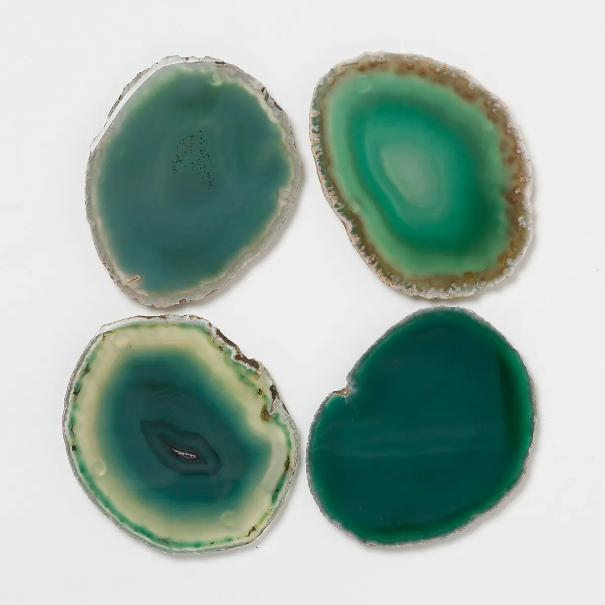 natural blue agate cup coaster, classic coffee table agate mat