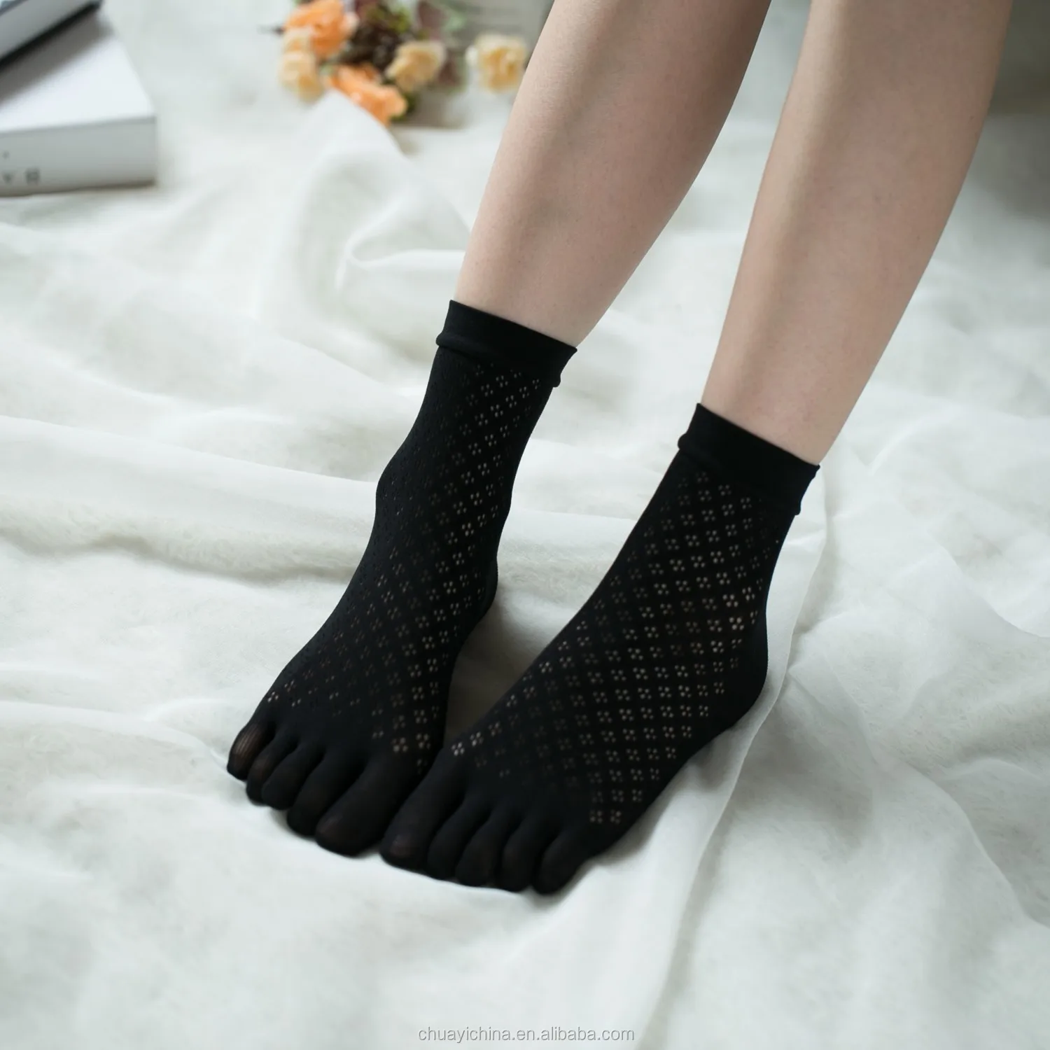 Factory Knitted Sexy Fishnet Sheer Toe Socks - Buy Sheer Toe Socks,Knee ...