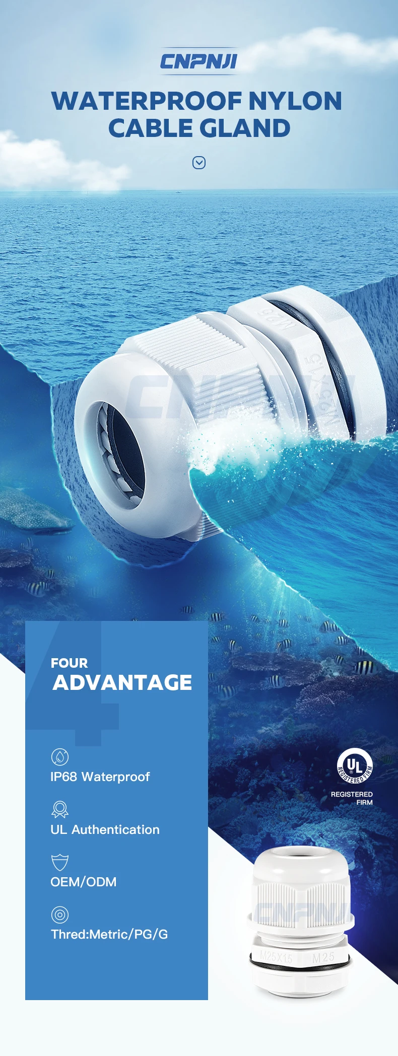 Best Quality,PA66 plastic,pvc cable gland