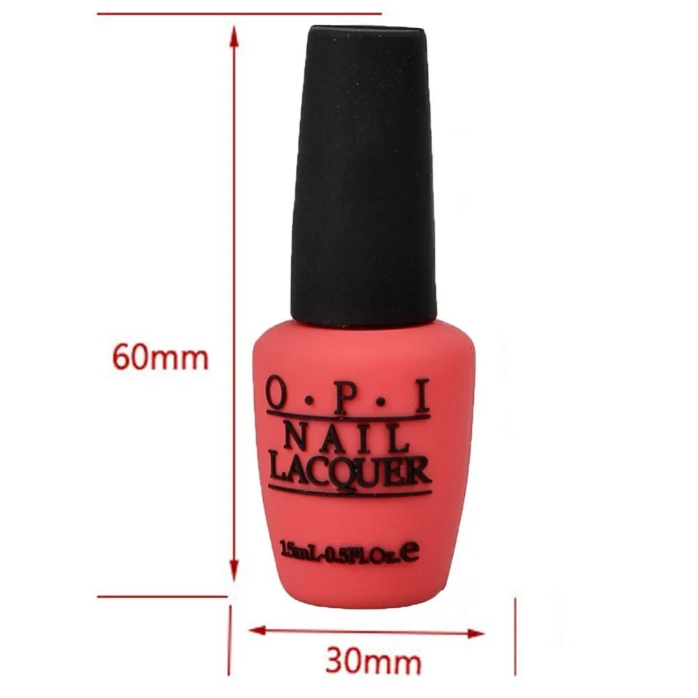 16GB USB 2.0 Flash Drive Unique Nail Polish Bottle Shaped Memory Stick Rose - ANKUX.COM