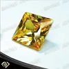 loose 3A square faceted champagne CZ stones