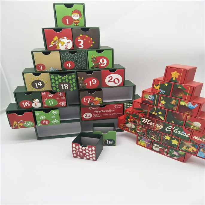 Luxury Custom Design Gift Packaging Cardboard Advent Calendar Christmas ...
