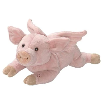 Stuffed pig deals with wings