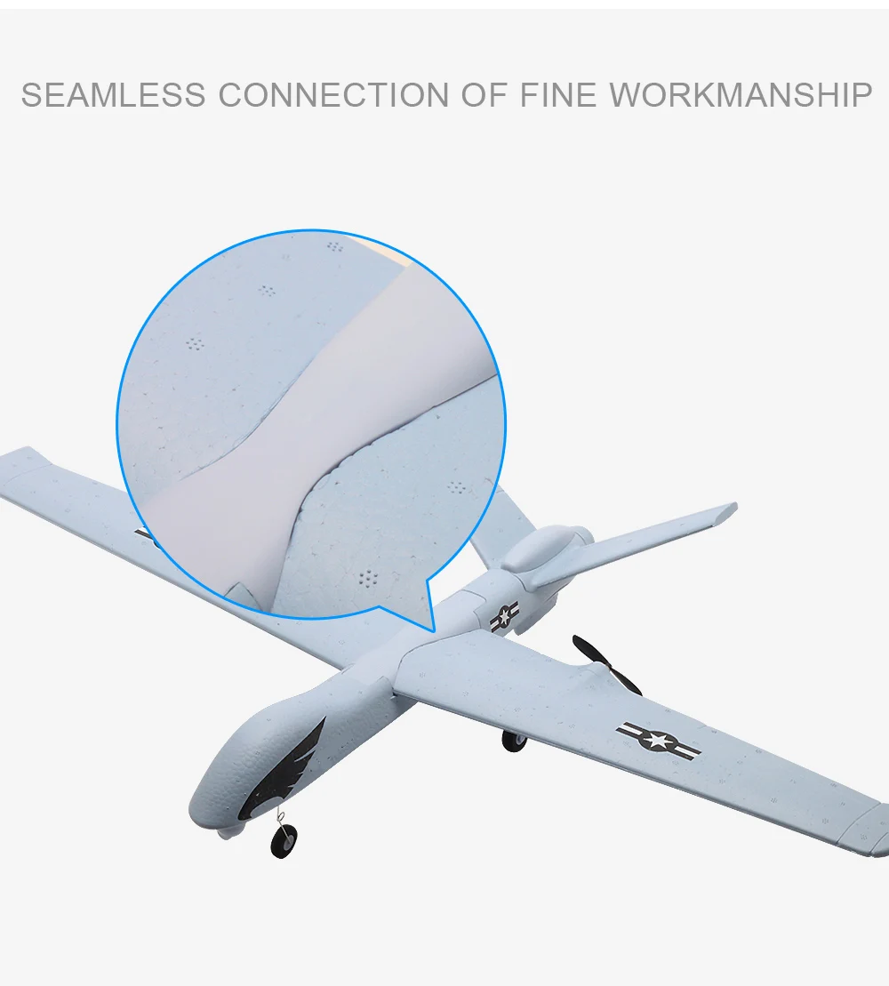 2019 Hot Sale 20mins Flying Z51 Glider 2.4g 2ch Predator Wingspan Foam