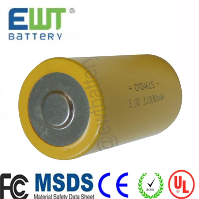 Li/mono2 Battery Cr34615 D Size Cell Primary Lithium Battery For Heat