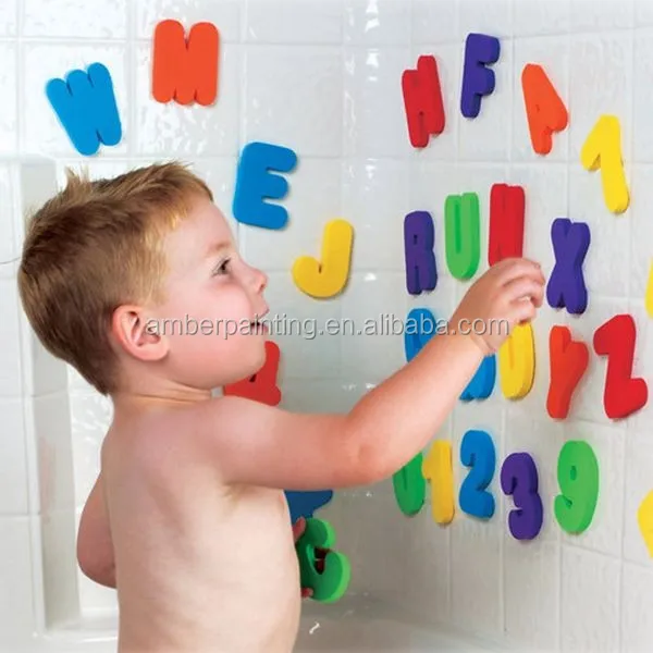 Educational alphabet letter tub town foam bath toys for kids