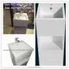 Triangle artificial stone basin,white pedestal wash basin,bathroom solid surface sink