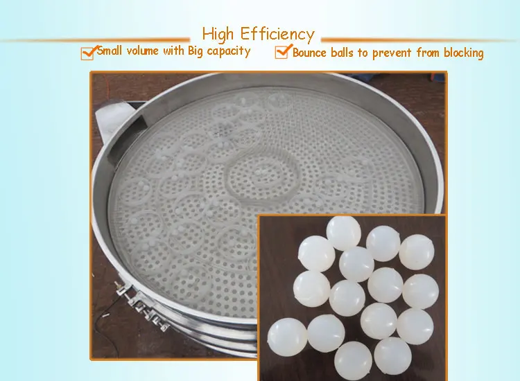 rotary drum vibrating sifter for pollen popcorn lavender sieving