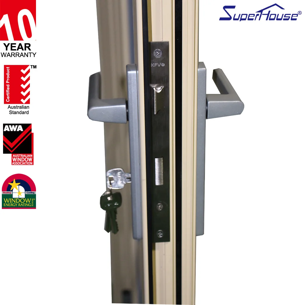 soundproof aluminium french patio doors double glazed  colonial style