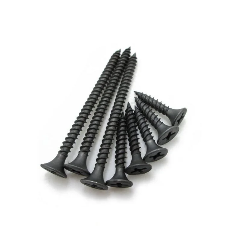 
3.5X25 black flat head collated wood drywall screws 