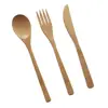Bamboo Chopstick Spoon Knife And Fork Suit Travel A Gentle Wind Cloth Bag Tableware More Paper Set Merchant Exceed Expert