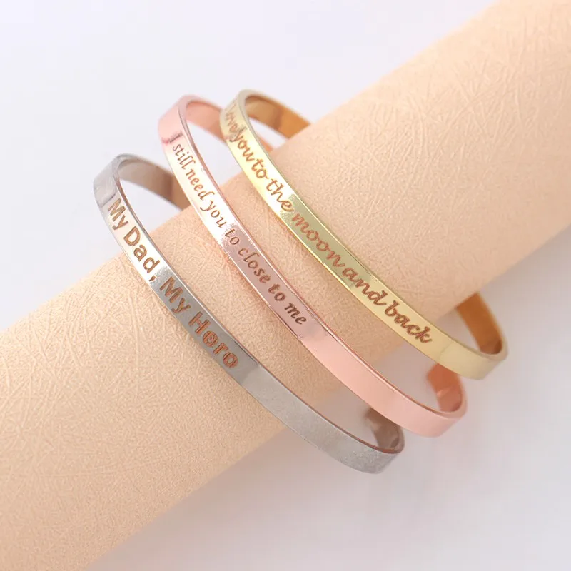 Wholesale Custom Personalized Bracelet Name Engraved With Letters