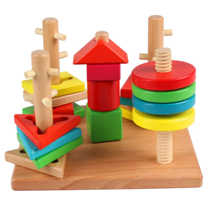 Good Quality Color Shape Sorting Toy Educational Wooden Toys For Kids