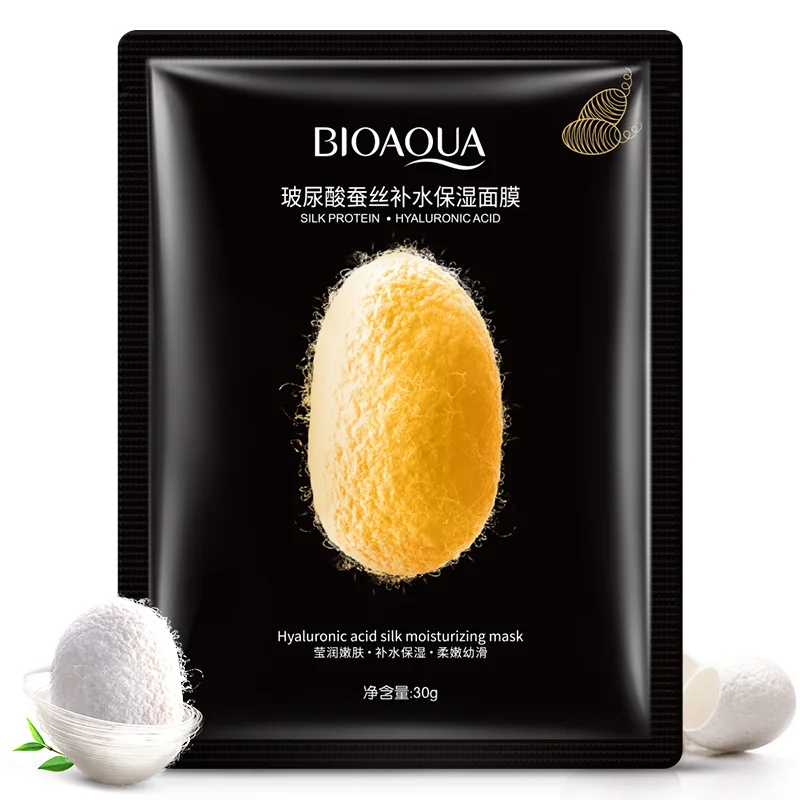 BIOAQUA Silk Protein Hyaluronic Acid Moisturizing Facial Mask Skin Care Face Mask 40g/pcs