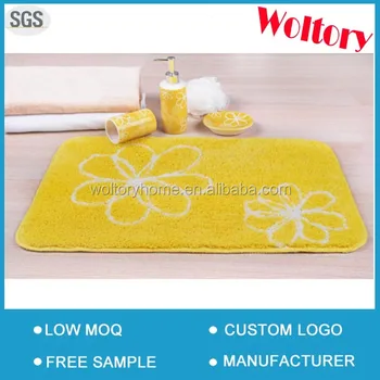 Soft Microfiber Long Pile Yarn Kitchen Door Floor Bathroom Rug