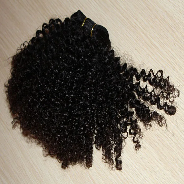 Malaysian Virgin Afor Kinky Curly Bulk Human Hair Weaving Wholesale In