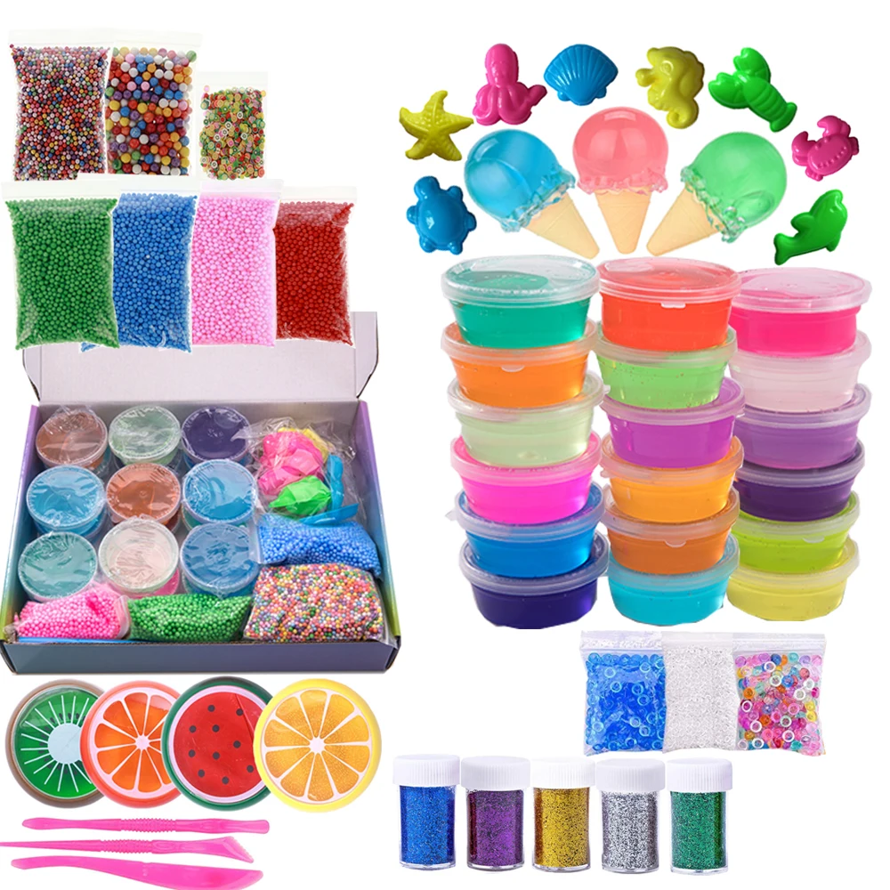 Ultimate Slime Kit - 24 Color Crystal Slime Kit With Galaxy Egg For ...