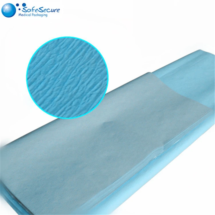 2018 Good price 100 medical paper cellulose fiber crepe wrapping, View 100 medical paper