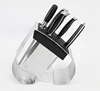 Top Grade Stainless Steel Utility 6pcs Kitchen Knife Set with Heart Shape Knife Block