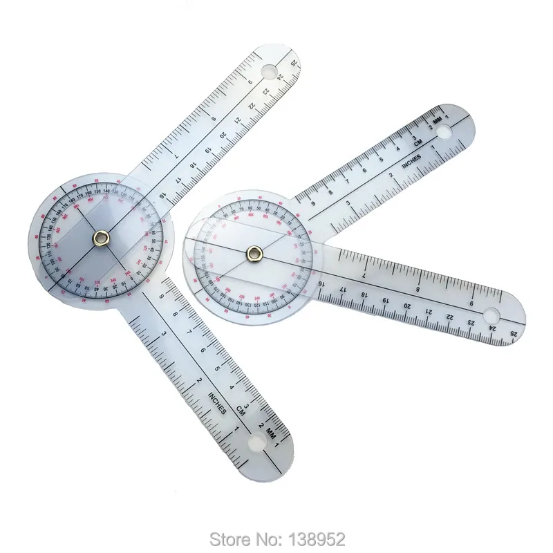 1pcs PVC Medical goniomètre angle Ruler coude outil de mesure sl
