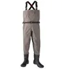 KM OEM PVC Waterproof solid durable camo fishing wader rubber waders pants