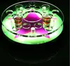Bottle Shot Acrylic Tray Bullet Cup Holder Colorful LED Acrylic Tray Rechargeable light up Wine cups rack Tray
