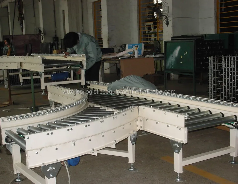 Japanese Standard Single Chain Driving Curved Roller Conveyor Ktrs