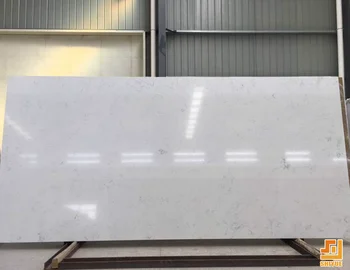 Light Grey Vein Marble Looking White Artificial Quartz Stone Buy