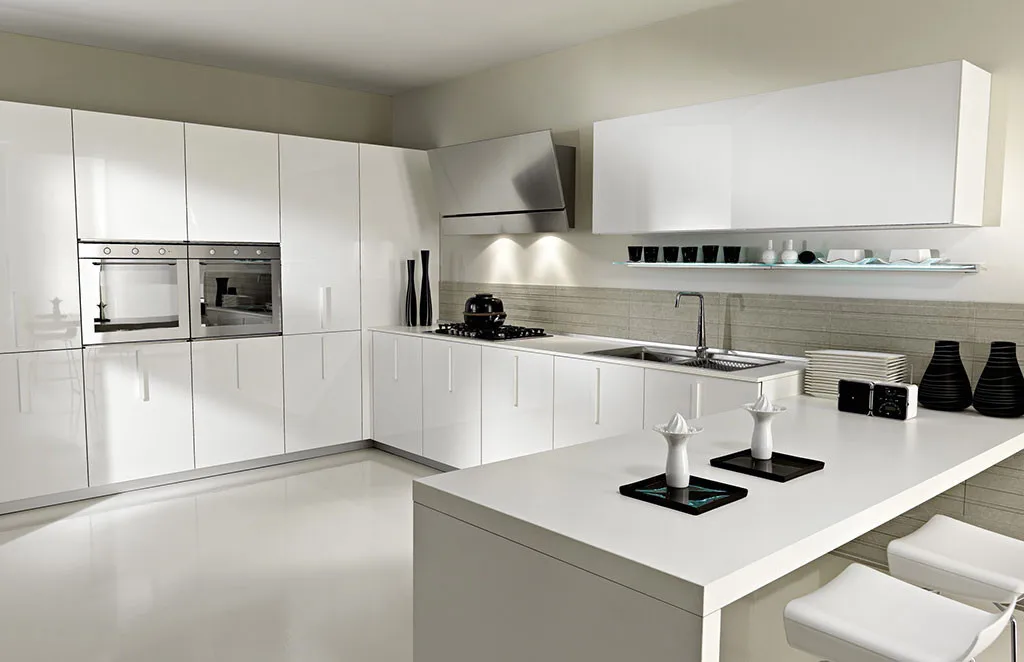 Latest Modern Kitchen Cabinet Modular PVC Kitchen Cupboard  Waterproof Kitchen Cabinet Designs