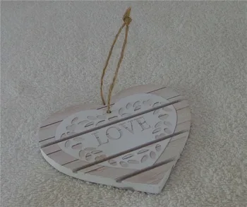 Heart Shaped Christmas Hanging Ornaments Wall Plaque Wooden Heart Shaped Christmas Hanging Ornaments Wall Plaque