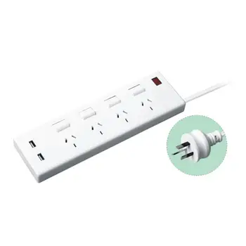 Australian Saa Strips 4 Outlet Individual Switched With 2 Usb Australian Saa Strips 4 Outlet Individual Switched With 2 Usb Charger 4v 75