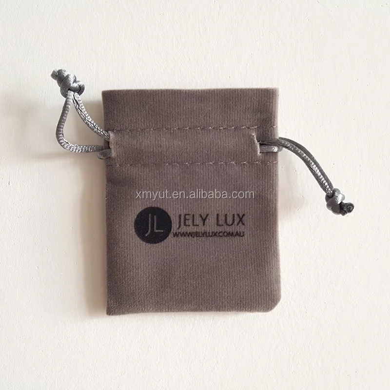 Velvet Pouch Drawstring Bag or Customized Acceptable Gift Recyclable Screen Printing,hot Stamping Jewelry Pouch with logo